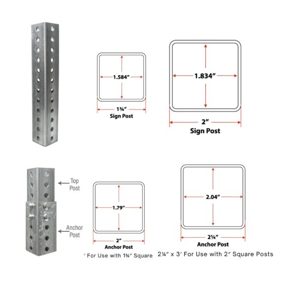 steel sign post