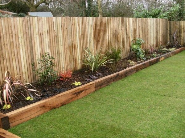 wood landscape edging